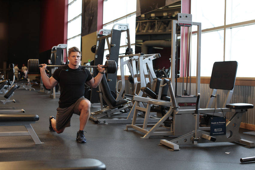 Barbell Walking Lunge variant 2