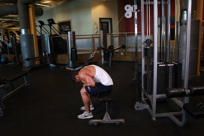 Cable Seated Crunch variant 2