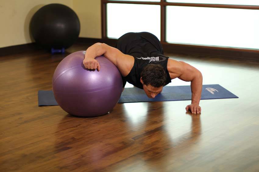 Chest Stretch on Stability Ball variant 2