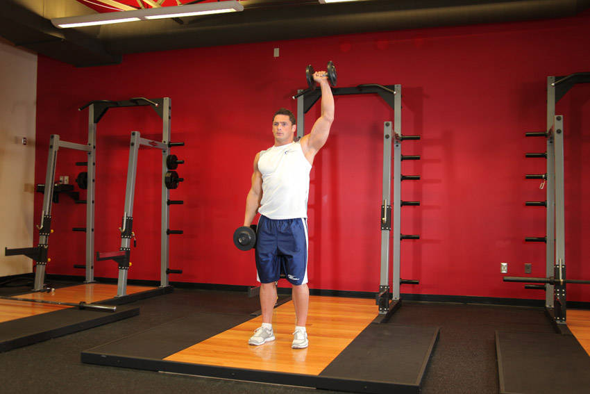 Dumbbell One-Arm Shoulder Press variant 2