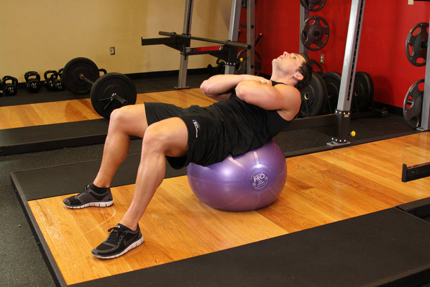 Exercise Ball Crunch variant 2
