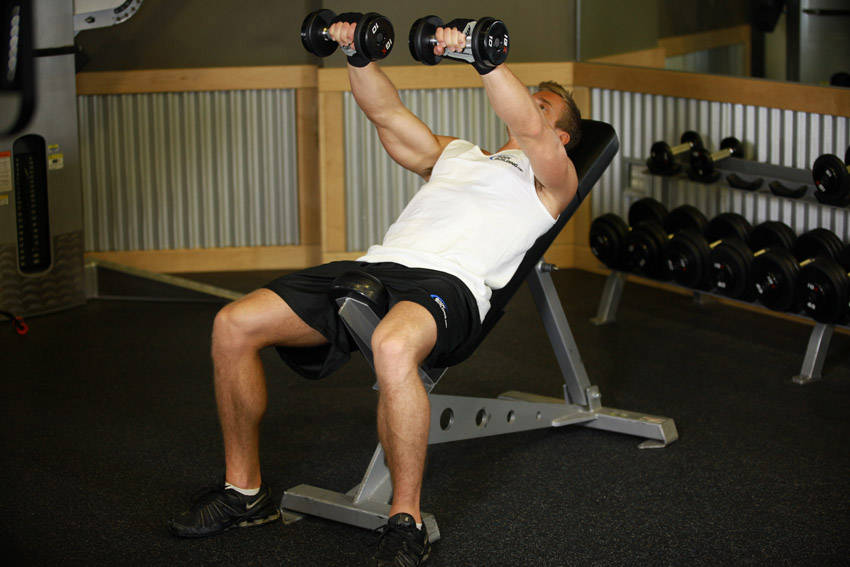 Front Incline Dumbbell Raise variant 2