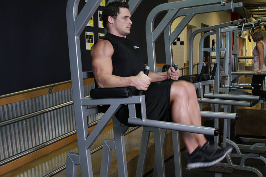 Knee/Hip Raise On Parallel Bars variant 2