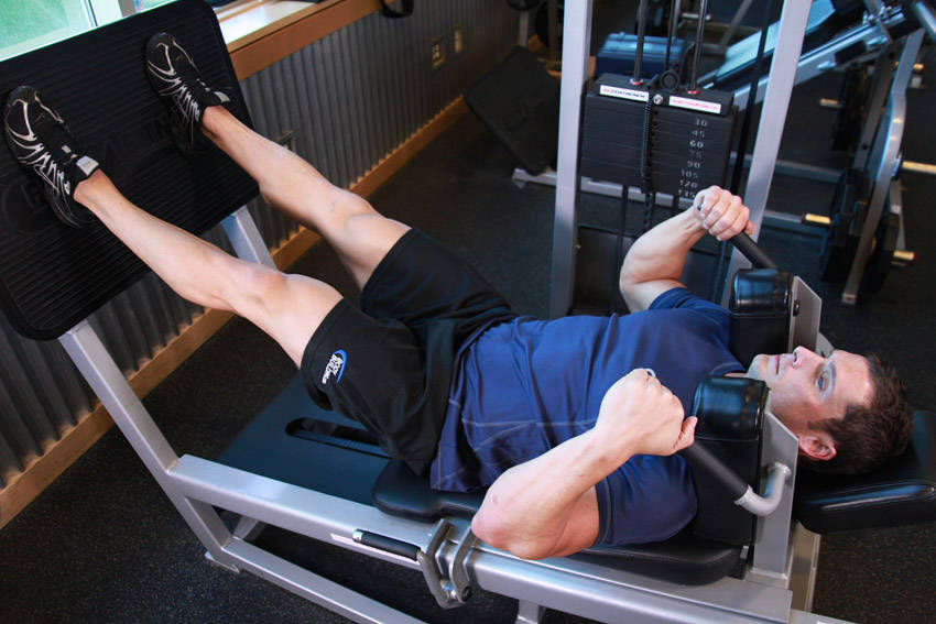 Lying Machine Squat variant 2