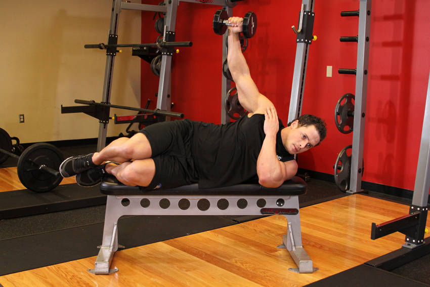 Lying One-Arm Lateral Raise variant 2