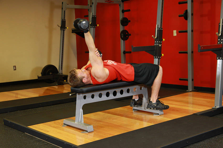 One Arm Supinated Dumbbell Triceps Extension variant 2