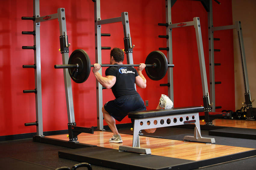 One Leg Barbell Squat variant 2