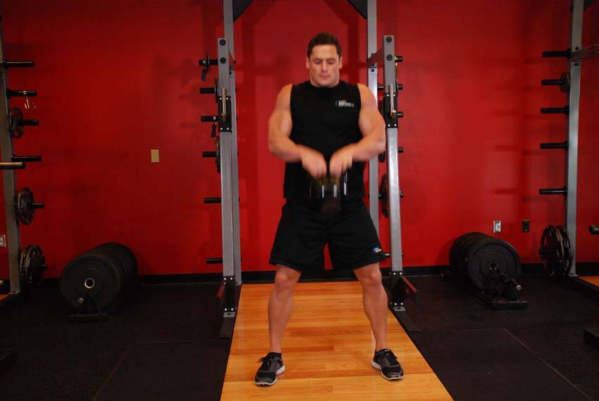 Open Palm Kettlebell Clean variant 2