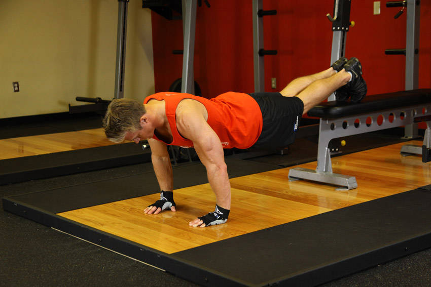 Push-Ups With Feet Elevated