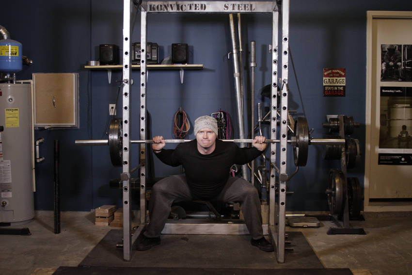 Reverse Band Power Squat variant 2