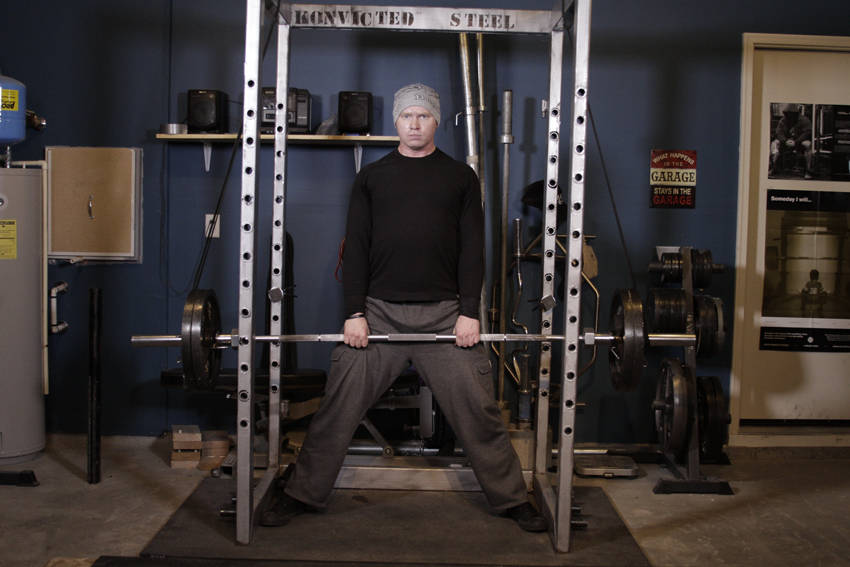 Reverse Band Sumo Deadlift variant 2