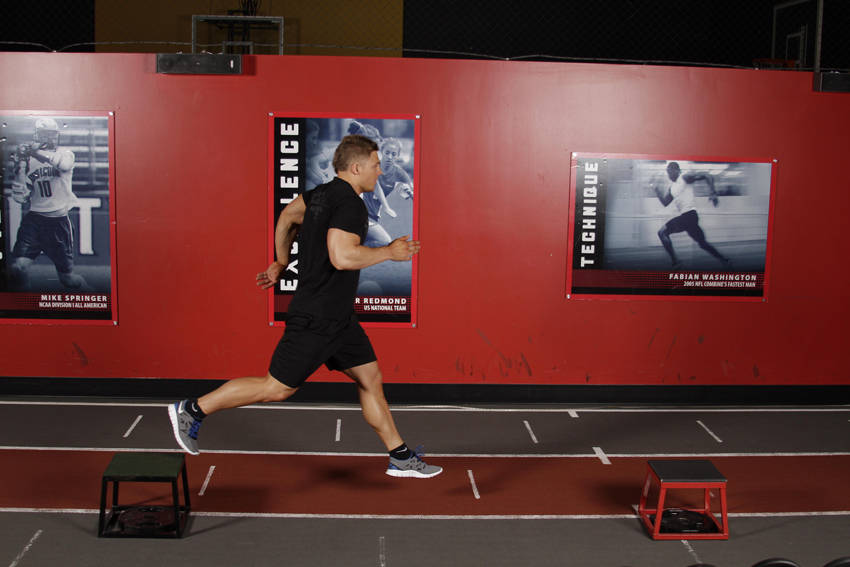 Single-Leg Stride Jump variant 2