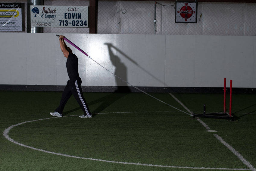 Sled Overhead Triceps Extension variant 2