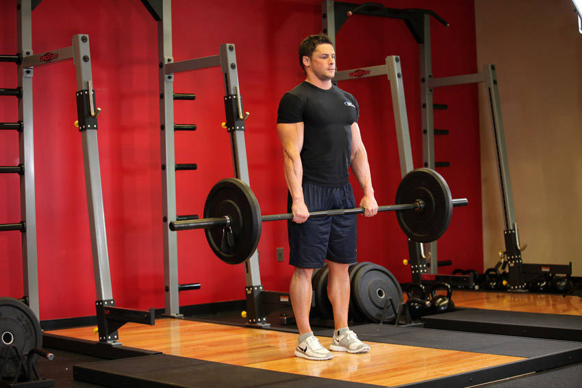 Stiff-Legged Barbell Deadlift variant 2