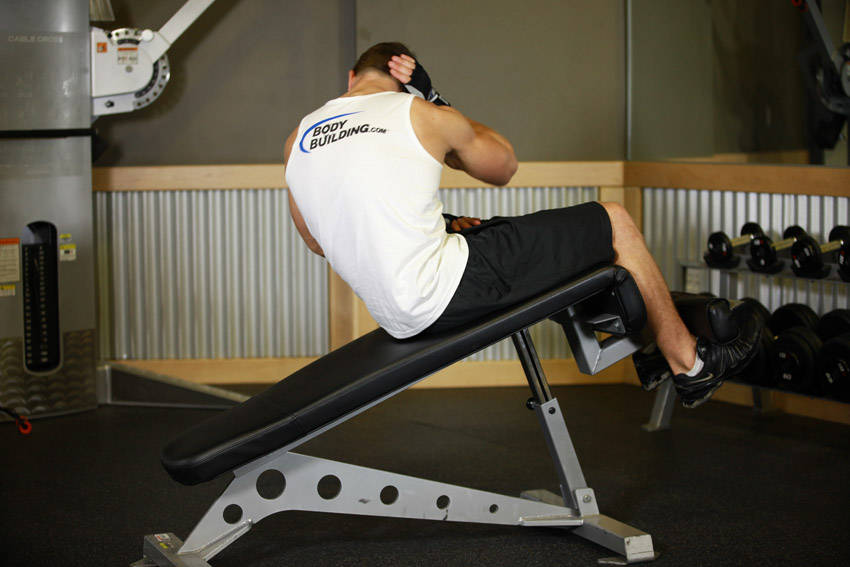 Decline Oblique Crunch variant 2