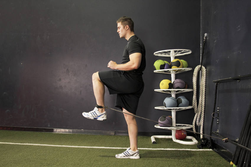 Hip Flexion with Band variant 2