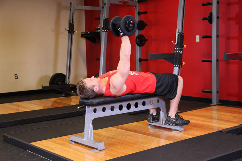 One Arm Dumbbell Bench Press variant 2