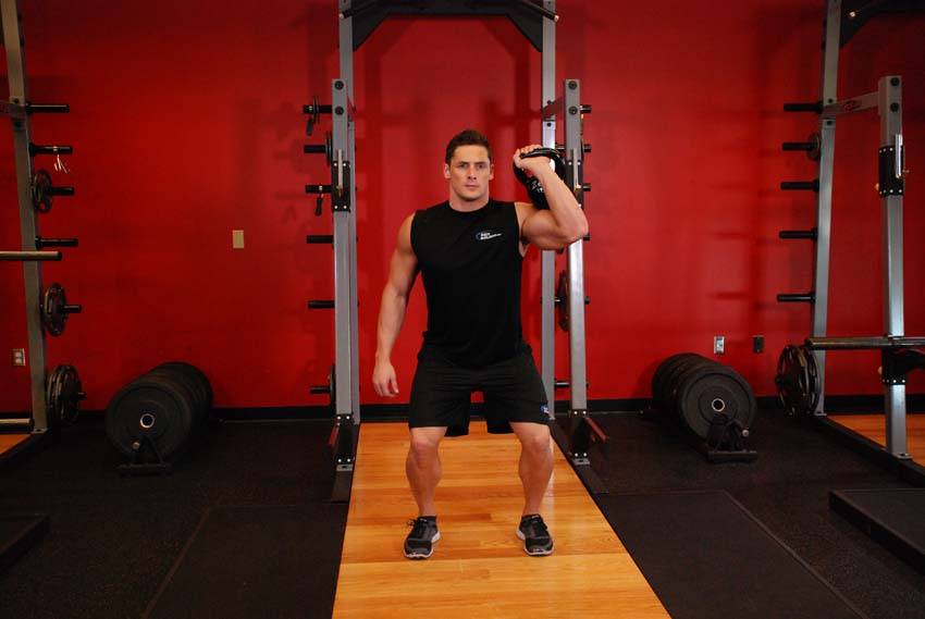 One-Arm Kettlebell Push Press variant 2