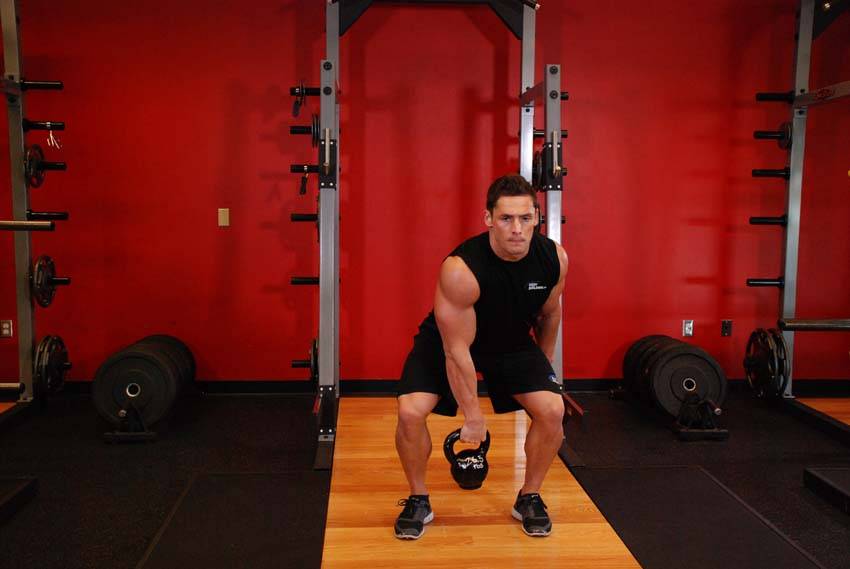 One-Arm Kettlebell Split Snatch variant 2