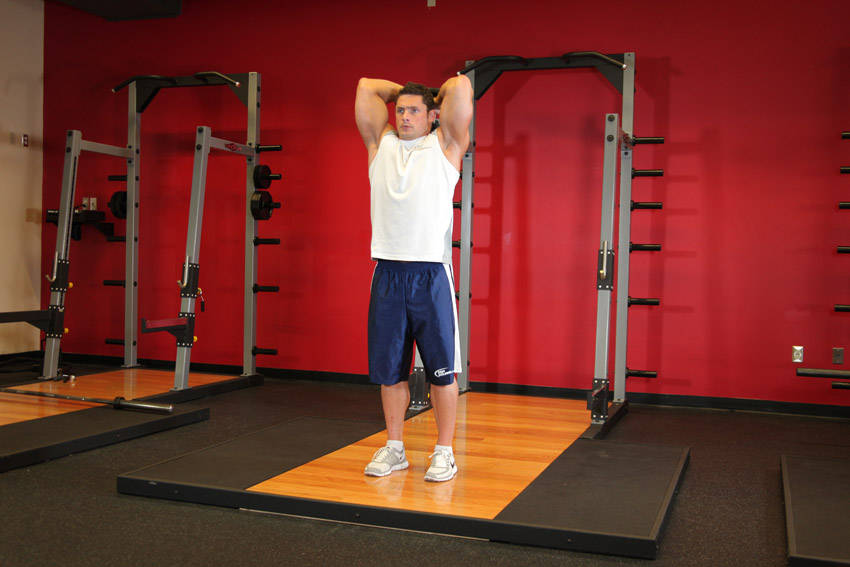 Standing Dumbbell Triceps Extension variant 2