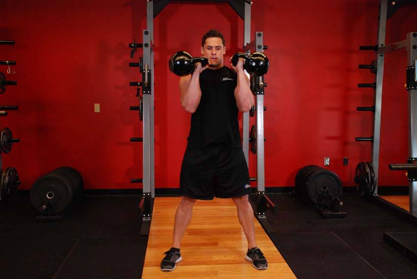 Two-Arm Kettlebell Clean variant 2